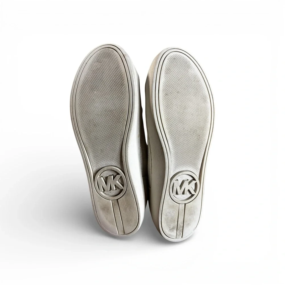 Michael Kors Women's Edie Knit Lace Up High Top Sneakers Light Cream Size 7 - Picture 3 of 3